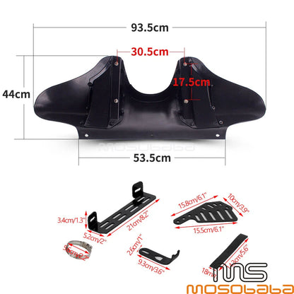 Detachable Batwing Headlight Fairing for Harley Softail Slim, Fatboy (2014-2023)
