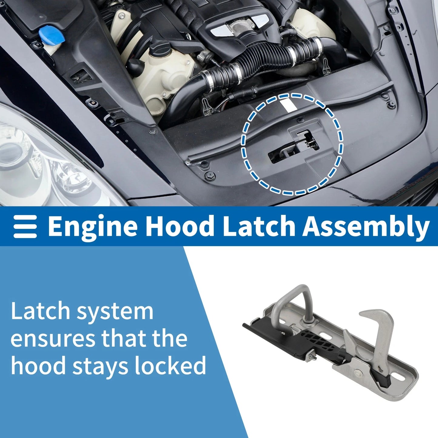 Hood Latch Assembly for Volkswagen Eos (2007–2016) No. 1KD823480
