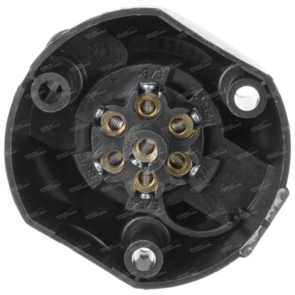 7 Pin Trailer Light Connector Socket for Large Round Trailers (12V)
