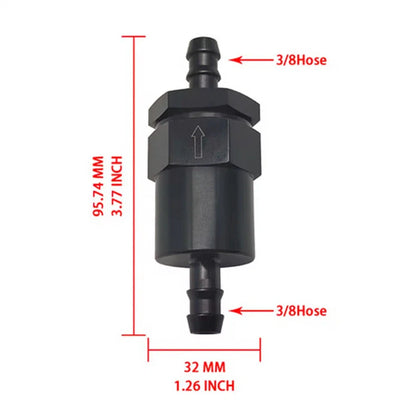 3/8" Inline Fuel Filter 30 Micron for 6061-T6 Aluminum