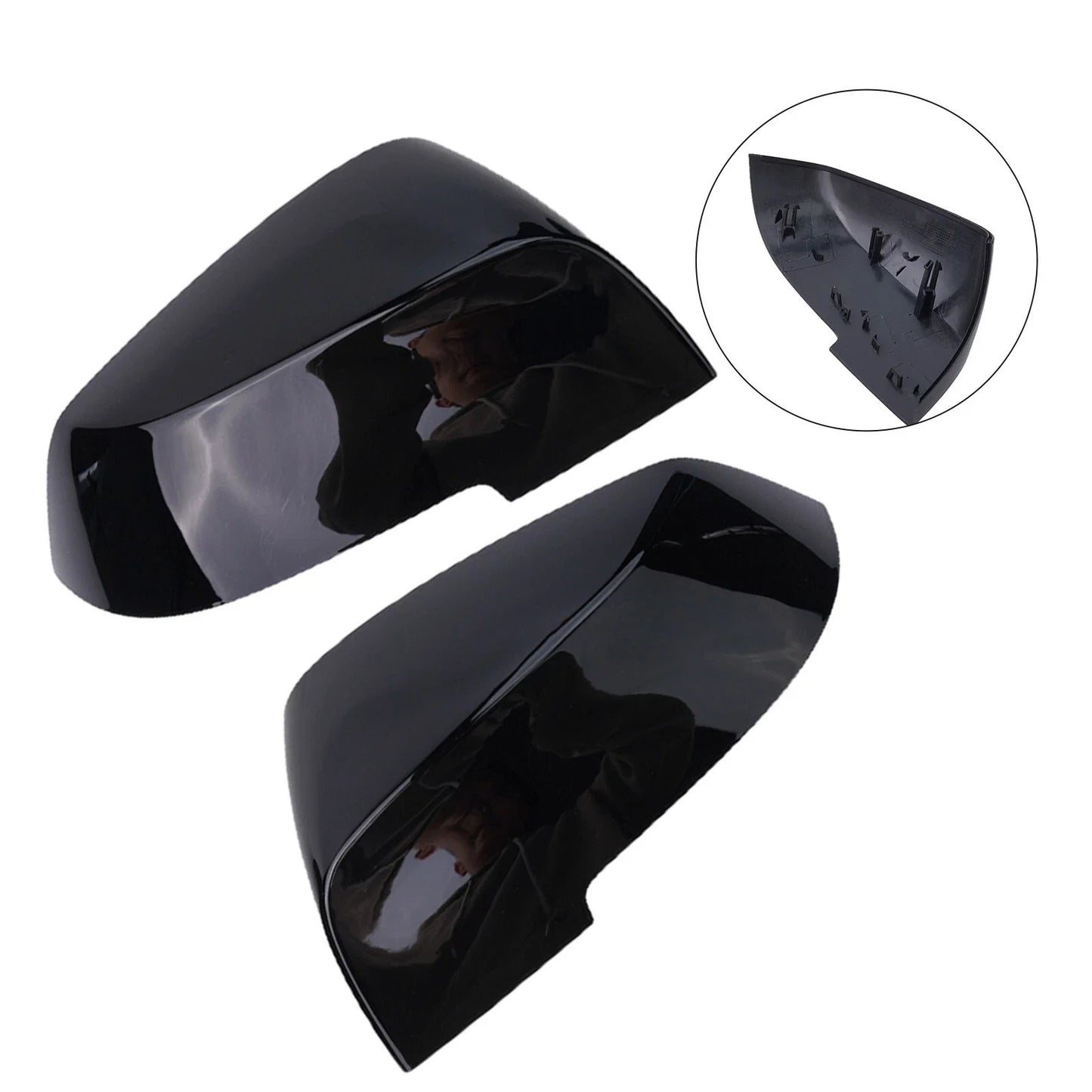 Gloss Black Rear Wing Mirror Cover Cap for BMW F20/F21/F22/F30/F32/F36/F87