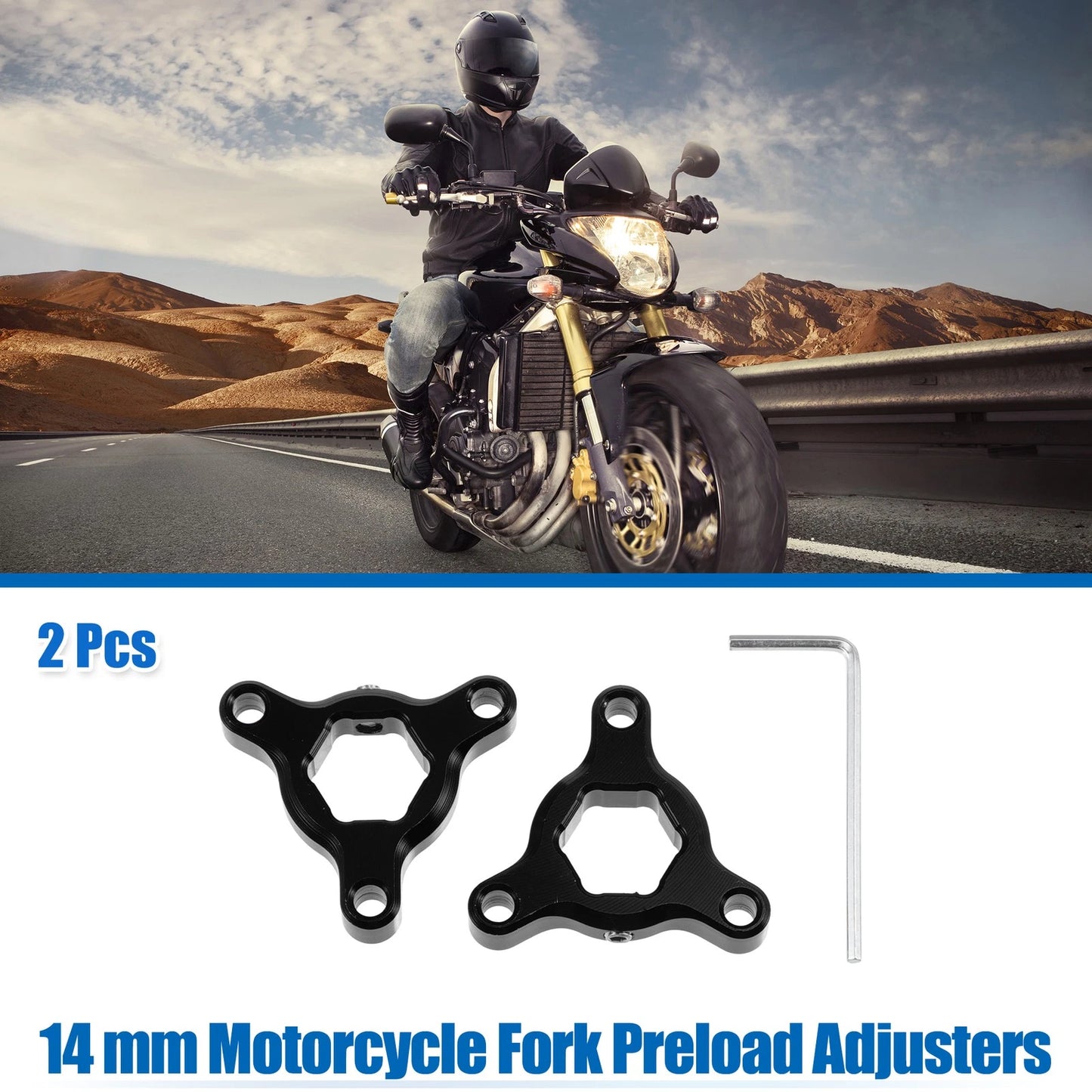 2pcs Fork Preload Adjusters for Motorcycle (Universal)
