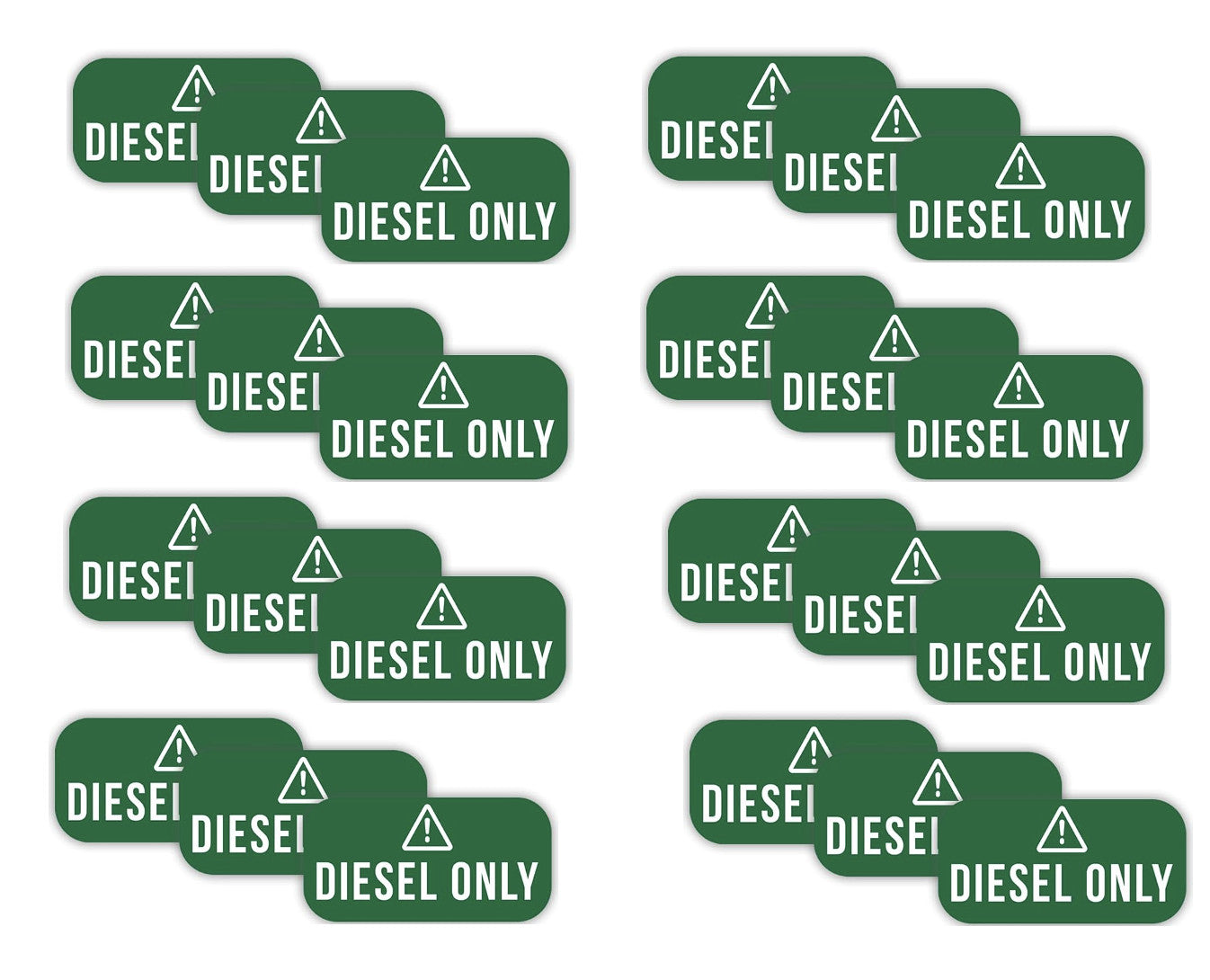 24x Diesel Only Sticker for Truck (Gasoline Tank Decal)