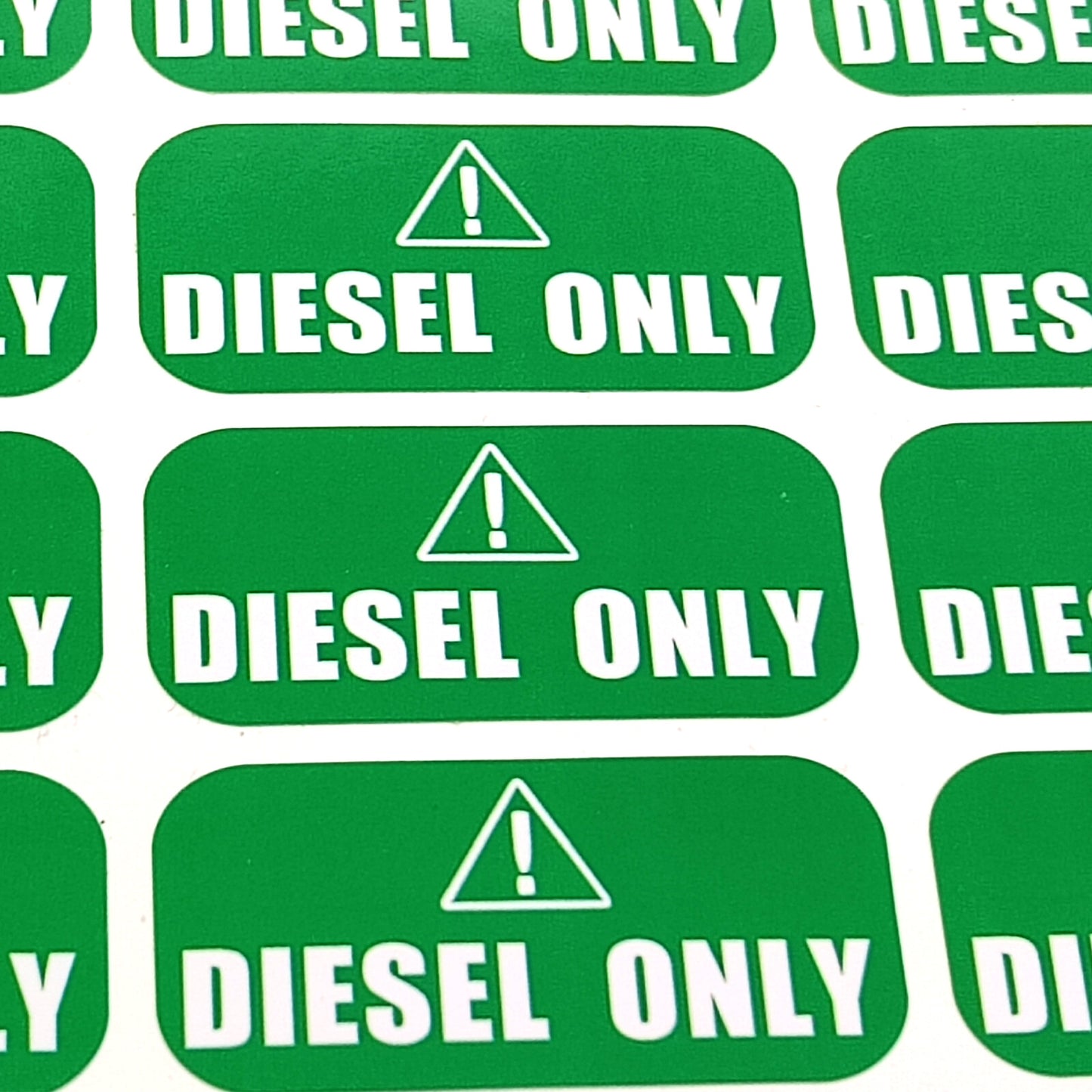 Diesel Only Vinyl Stickers for Truck (Safety Decals)