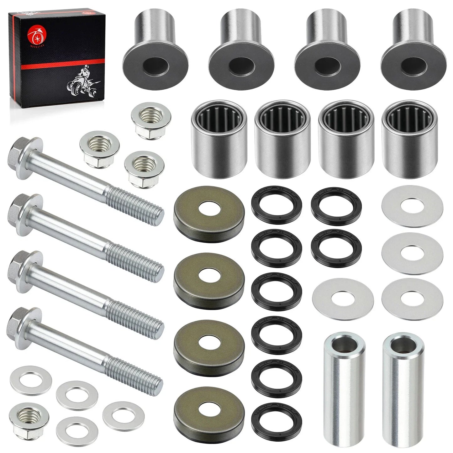 Front Upper A-Arm Bushing Seal Bolt Kit for Suzuki Quadsport Z400 (2003–2006)