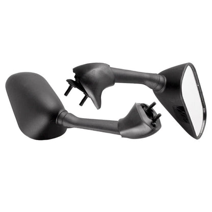 Set of 2 Rearview Side Mirrors for Yamaha YZF R6 (2001–2002) Aluminum Black