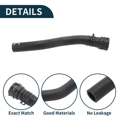 Radiator Hose Coolant Tubes for Volkswagen Golf VI (2013) Rubber Black