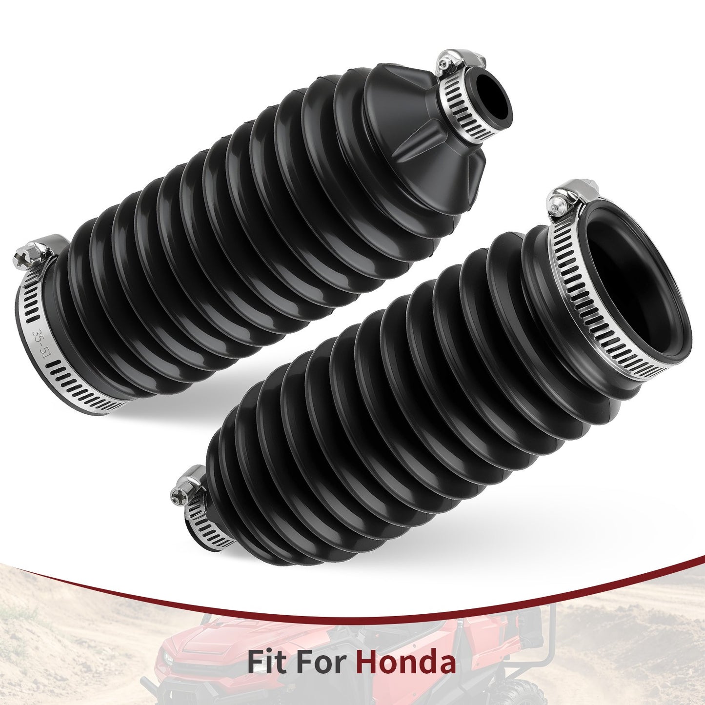 2X Tie Rod Boot with Clamp for Honda Pioneer 700/700-4 (2014–2024)