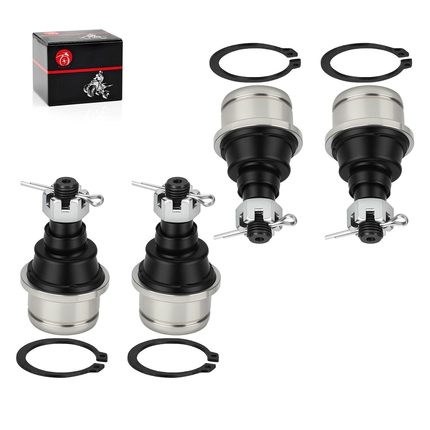 Set of 4 Upper and Lower Ball Joints for Honda Foreman 450 ES (1998–2004)