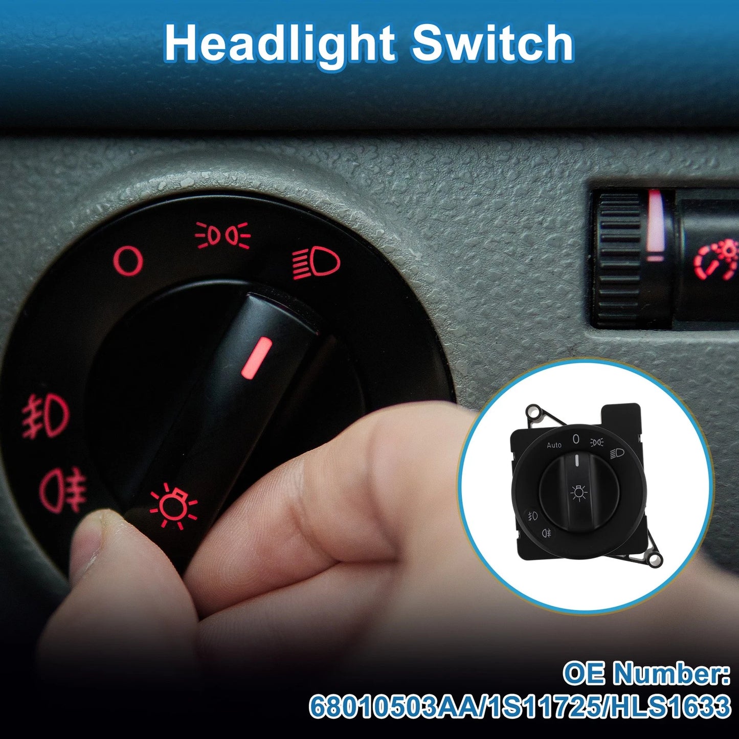 Headlight Switch for Mercedes-Benz Actros/Antos/Arocs/Axor (2007–2009) No. 68010503AA