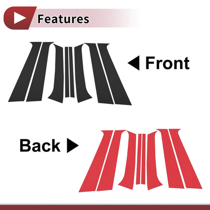 Door Pillar Window Trim for Hyundai Santa Fe (2006–2012) Black