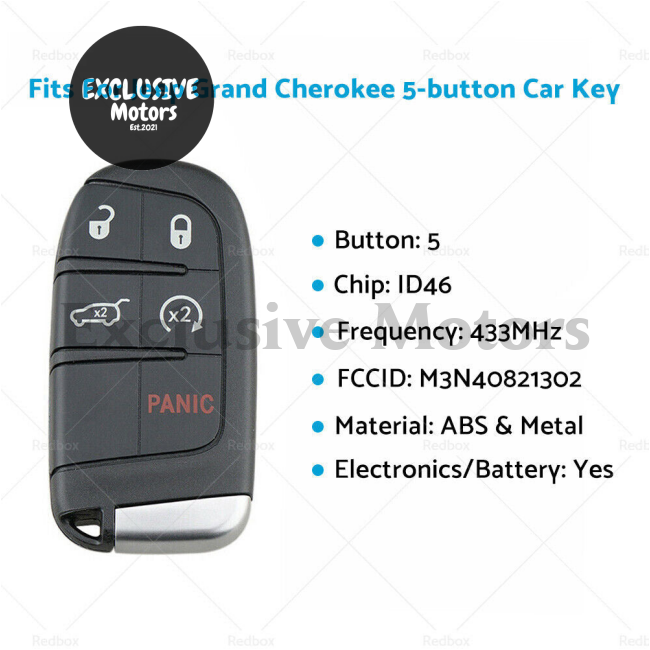 Smart Remote Key for Jeep Grand Cherokee (2014-2019)
